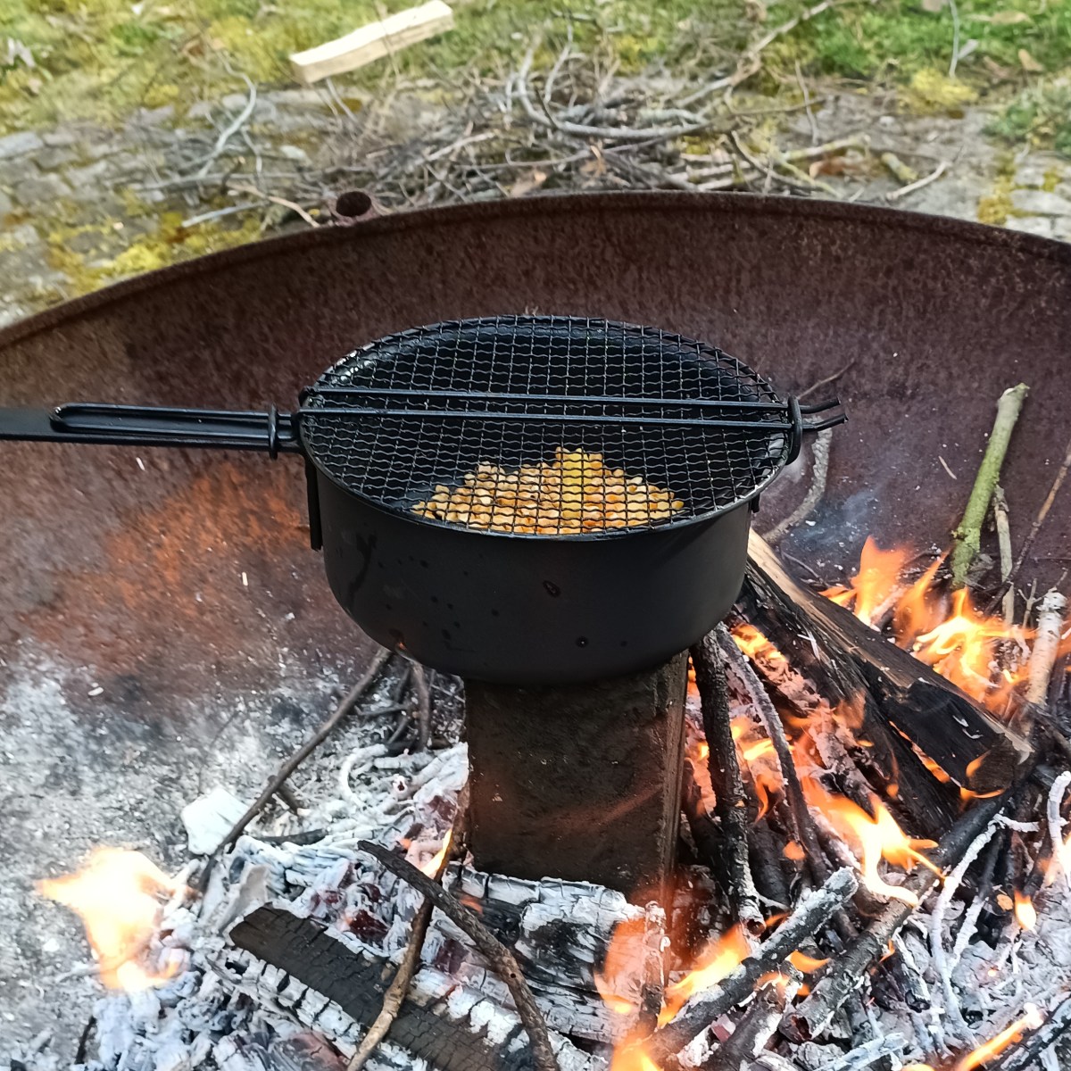 Feuer und Popcorn