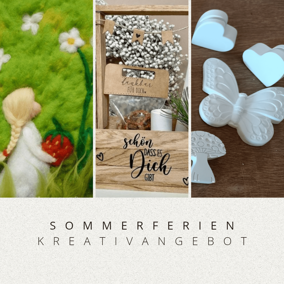 Holzklötzchen und Nadelfilzen